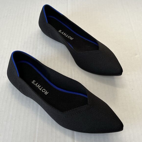 Rothy's Womens The Point Ballet Flats Slip On Casual Comfort Shoes Washable 9.5 - Picture 1 of 12